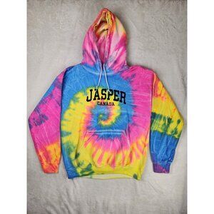 Vintage Jasper Canada Pullover Hoodie Kangaroo Tie Die Size Large Rare‎